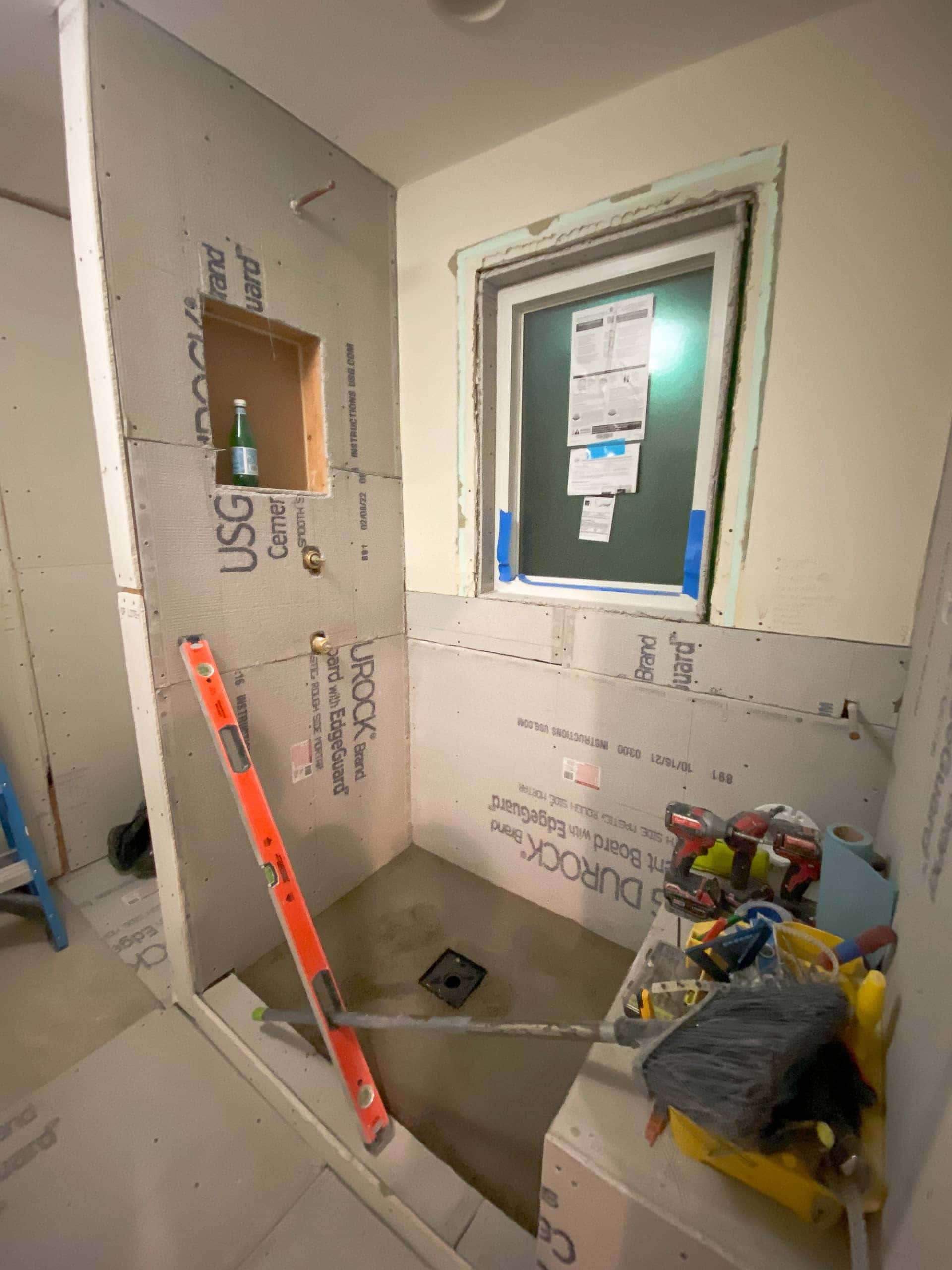 Bathroom renovation in progress by Ribeiro Home Improvements